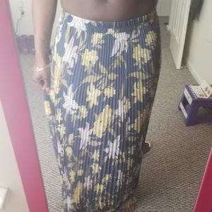 loft long floral skirt